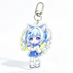 Custom Clear Plain Holographic Film Acrylic Keychain