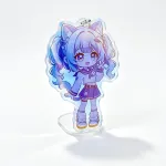 Custom Clear Plain Holographic Film Acrylic Keychain