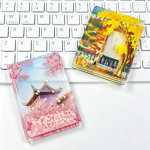 Custom Thicken Pre-filled Quicksand Liquid Acrylic Fridge Magnet