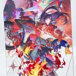 Custom Borderless Acrylic Art Card with Foil Stamping