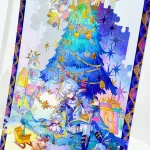 Custom Borderless Acrylic Art Card with Foil Stamping