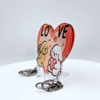 Custom Acrylic Inlaid Magnetic Keychain