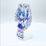 Custom Clear Plain Holographic Film Acrylic Keychain