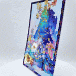 Custom Borderless Acrylic Art Card with Foil Stamping