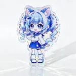Custom Thick Rainbow Holographic Acrylic Character Standee (No Base)