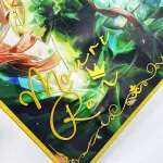 Custom Double Glitter Acrylic Art Card with Gold Foil
