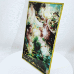 Custom Double Glitter Acrylic Art Card with Gold Foil